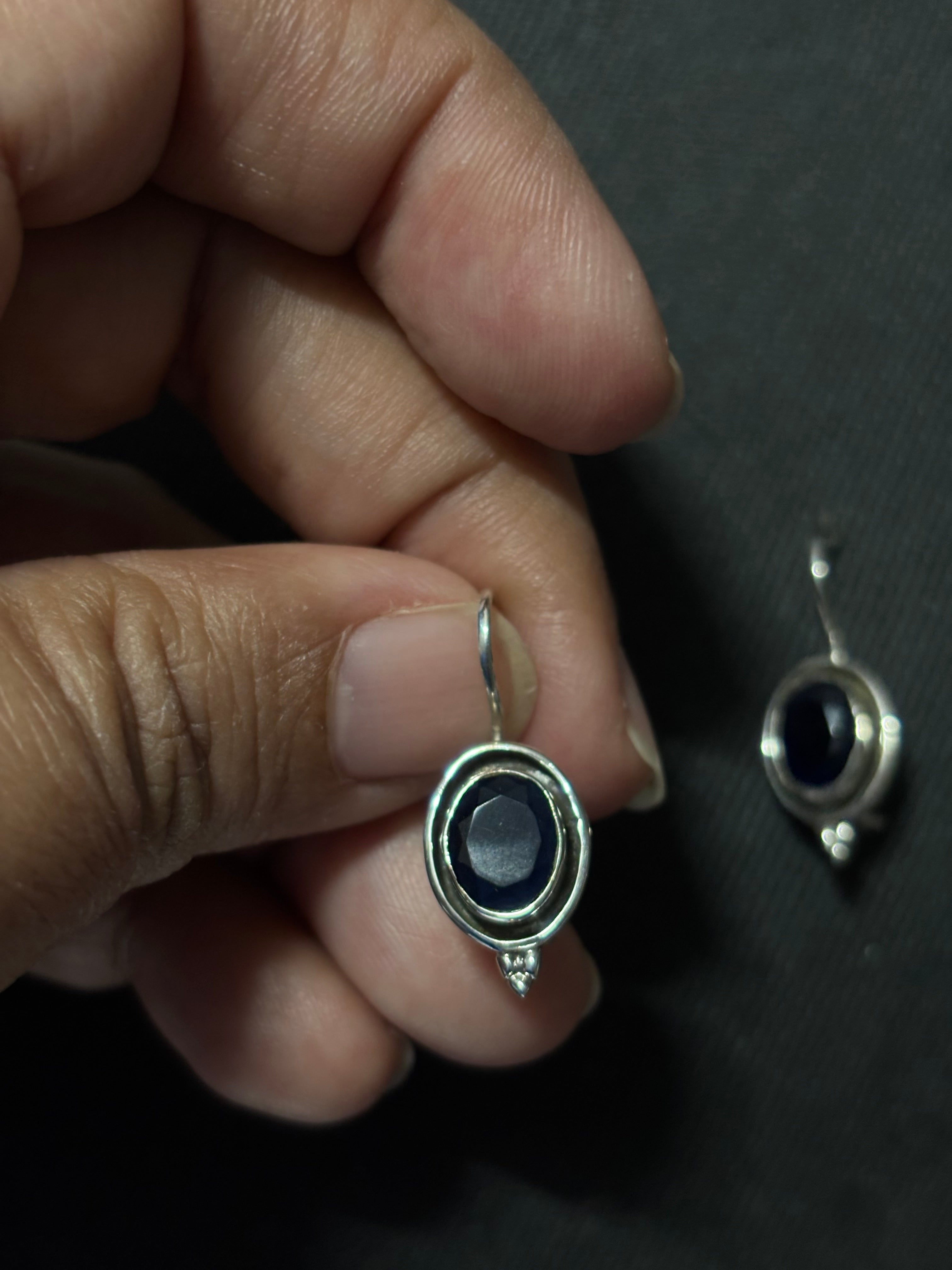 Silver Ink Blue Agate