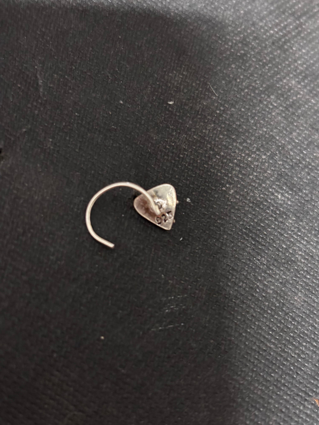 Silver Black Stone Nosepin