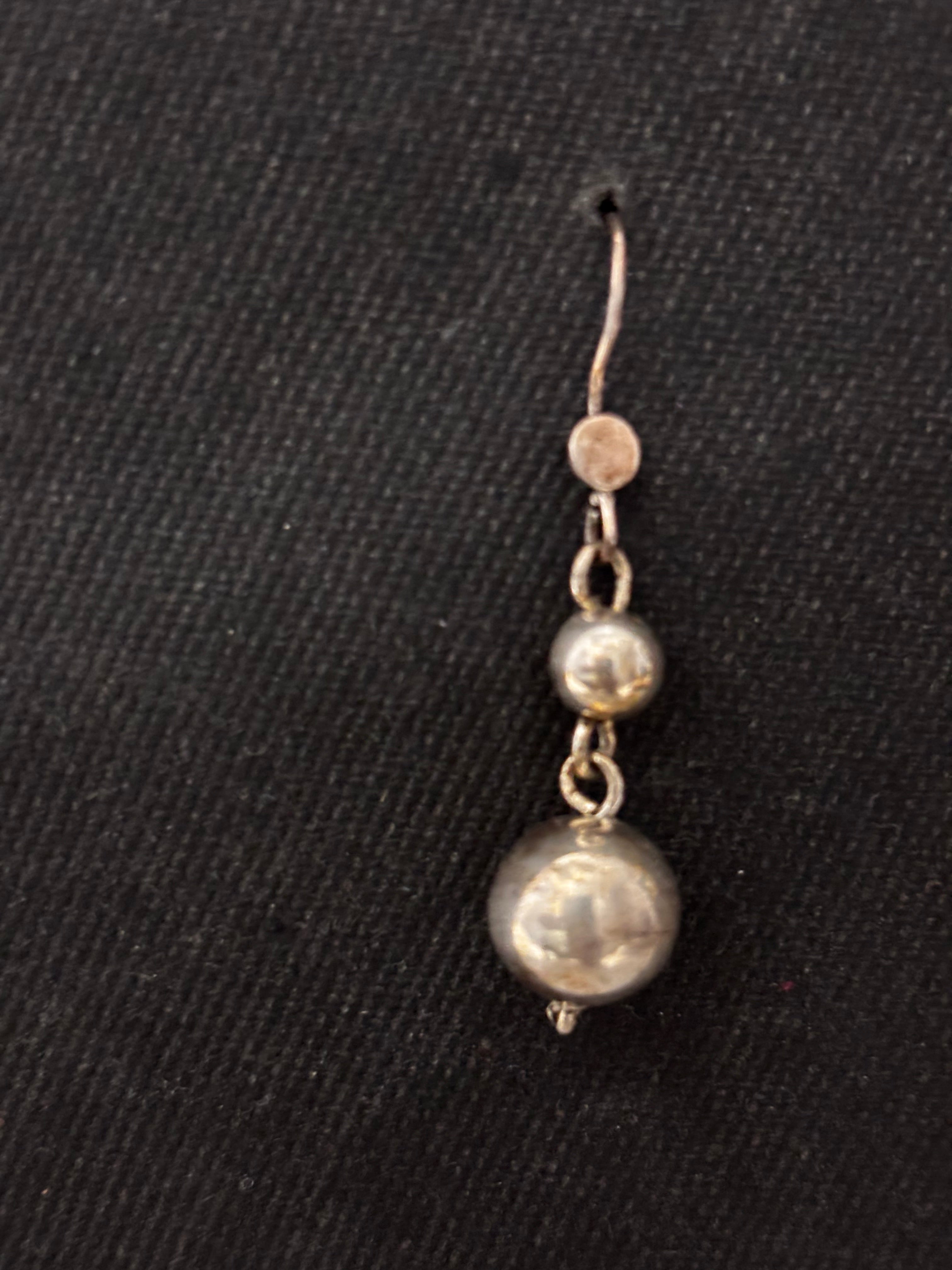 Silver Ball Danglers