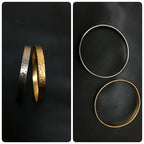 Hammered Silver Bangles