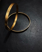 Hammered Silver Bangles