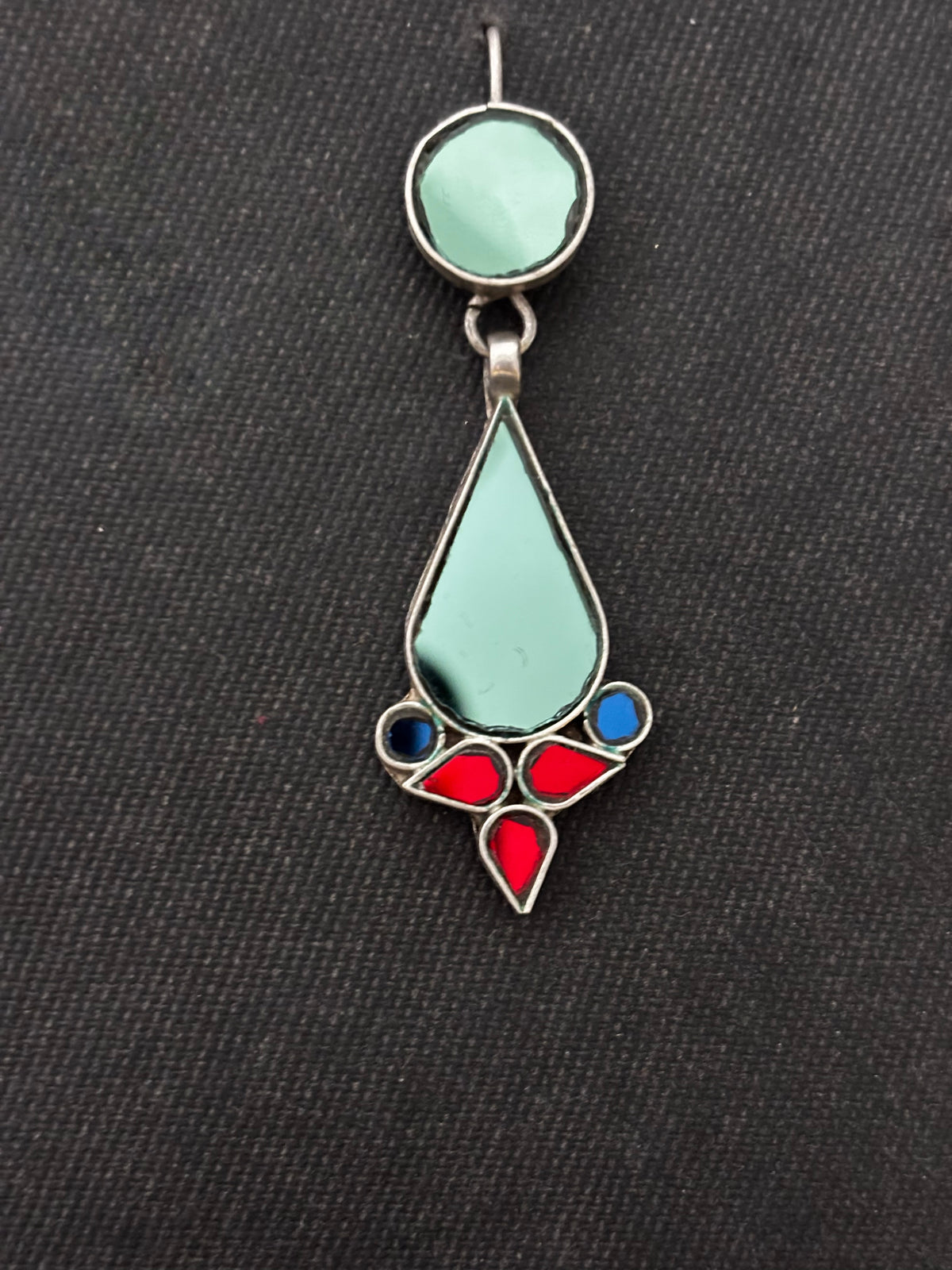 Aqua Green Glass Earrings