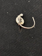 Single White Stone Silver Nosepin