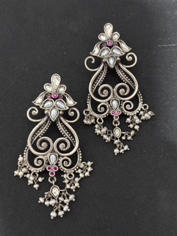 Silver Scrollwork Earrings