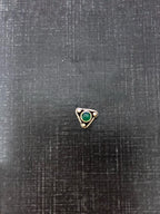 Silver Triangle Single Stone Nosepin