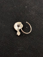 Silver Magenta Stone Nosepin