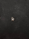 Silver White Stone Half Star Nosepin