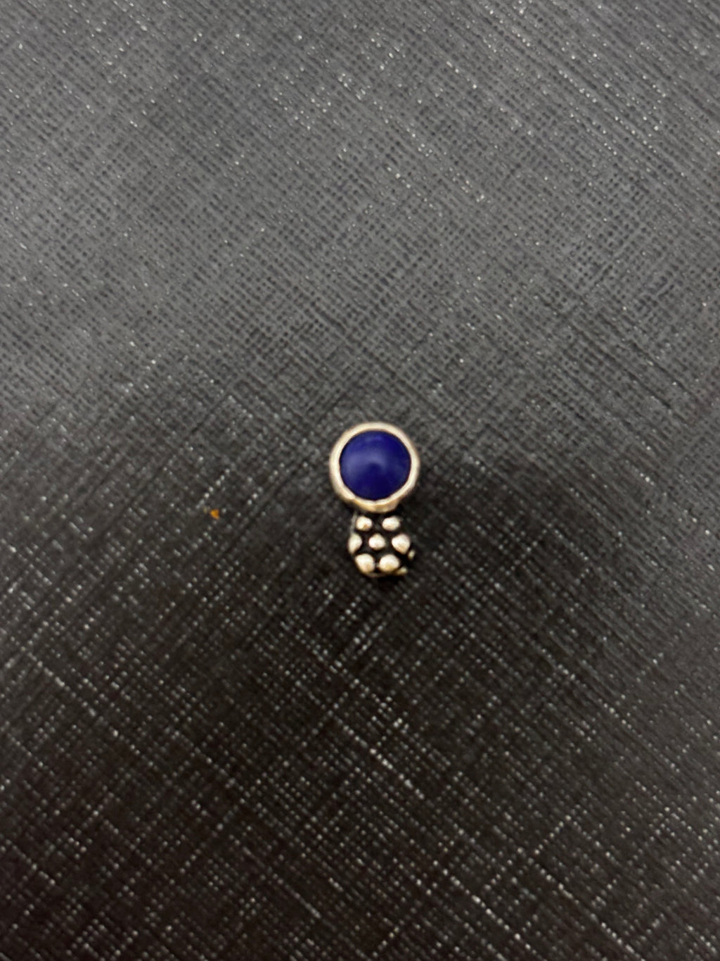 Dot With Flower Silver Nosepins