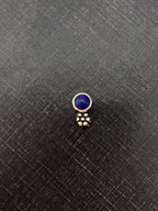 Dot With Flower Silver Nosepins