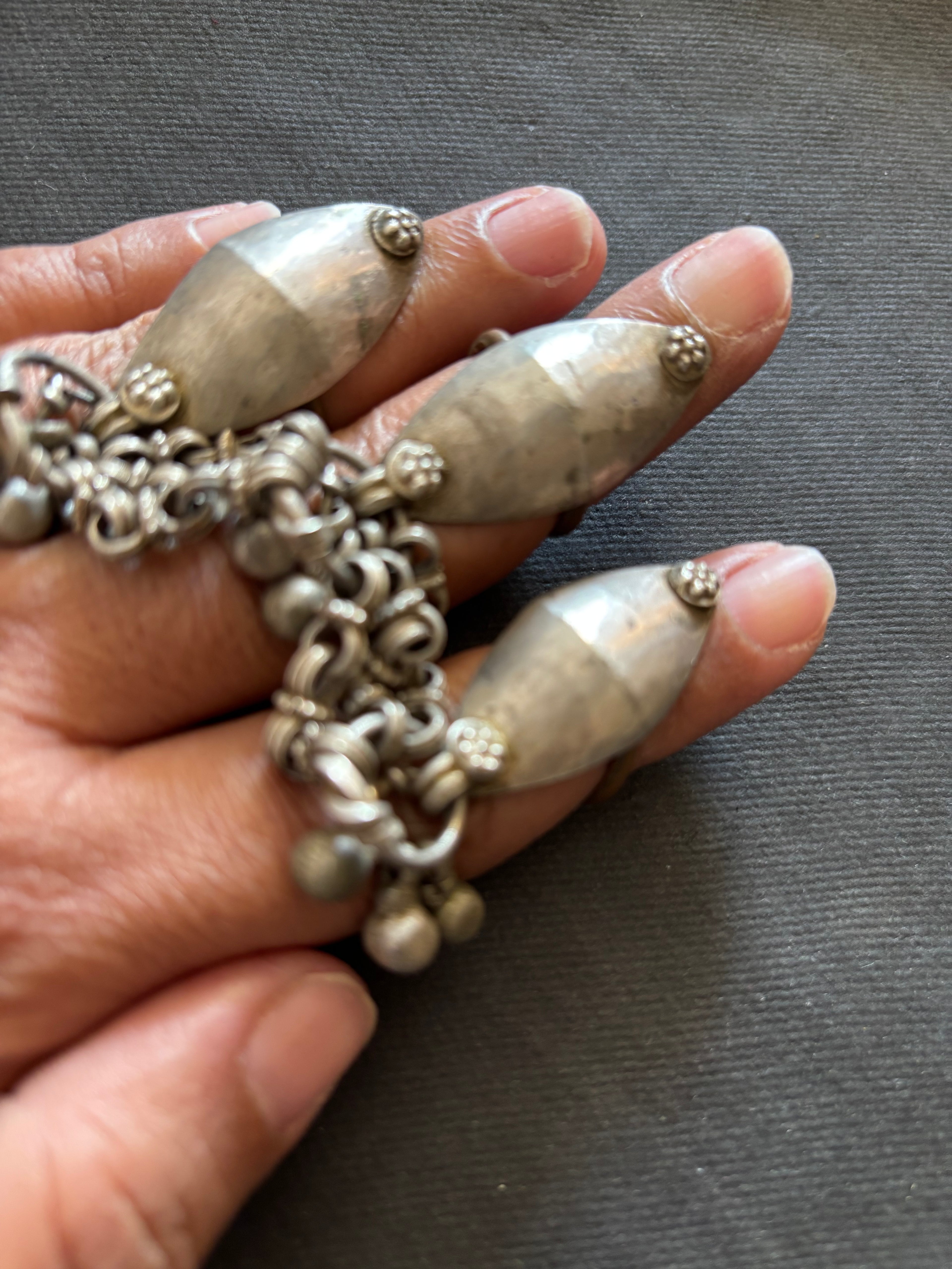 Vintage Three Connected Silver Toe rings